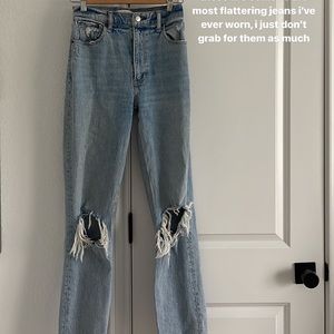 abercrombie the 90’s straight ultra high rise jean